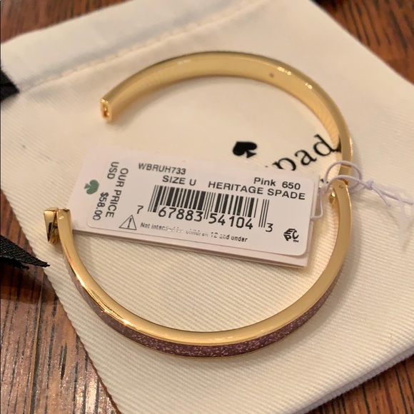 🎉HP🎉 Kate Spade Pink Heritage Spade Bangle ♠️💖 - Picture 7 of 7